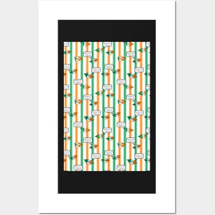 kiss me im irish-ish stripe Posters and Art